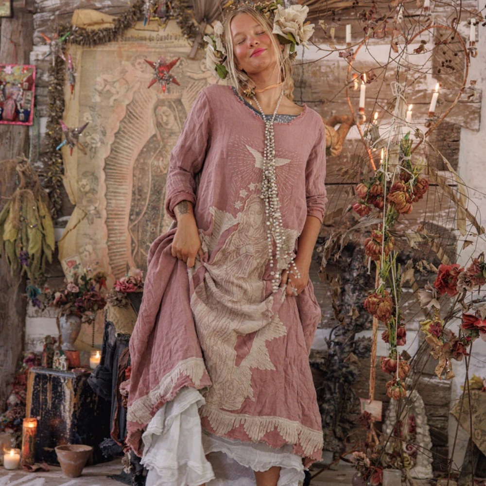 Magnolia Pearl Lavender and Cream Dress